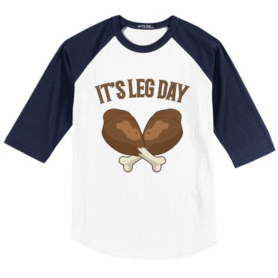 It’s Leg Day Vintage Thanksgiving Fall Workout Gift Baseball Sleeve Shirt