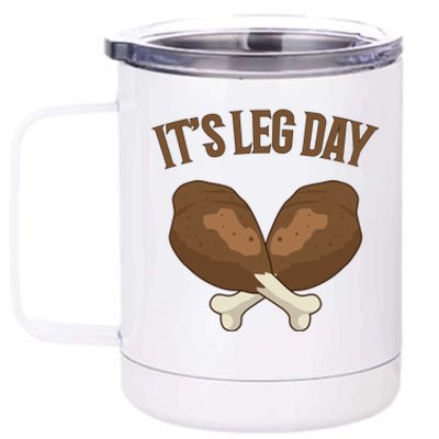 It’s Leg Day Vintage Thanksgiving Fall Workout Gift 12 oz Stainless Steel Tumbler Cup