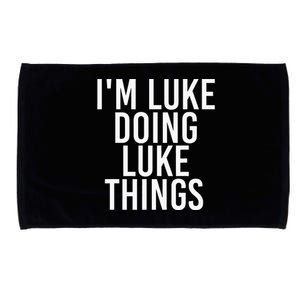 IM Luke Doing Luke Things Funny Birthday Name Gift Idea Microfiber Hand Towel