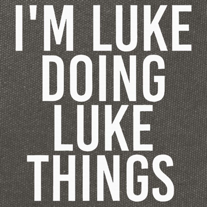 IM Luke Doing Luke Things Funny Birthday Name Gift Idea Cotton Canvas Backpack