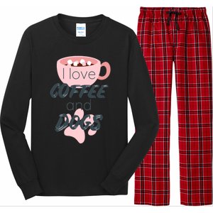 I Love Dogs And Coffee For Coffee Dogs Lovers Funny Gift Long Sleeve Pajama Set