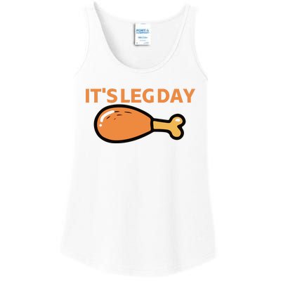 It's Leg Day Funny Workout Turkey Thanksgiving Ladies Essential Tank