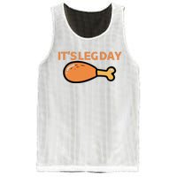 It's Leg Day Funny Workout Turkey Thanksgiving Mesh Reversible Basketball Jersey Tank