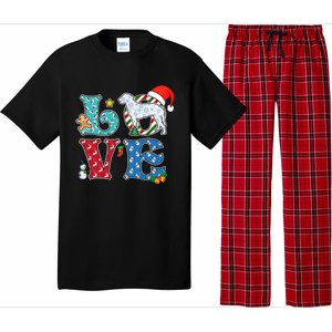 I Love Dog CurlyCoated Retriever Christmas Gift Pajama Set