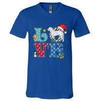 I Love Dog CurlyCoated Retriever Christmas Gift V-Neck T-Shirt