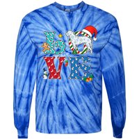 I Love Dog CurlyCoated Retriever Christmas Gift Tie-Dye Long Sleeve Shirt