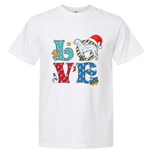 I Love Dog CurlyCoated Retriever Christmas Gift Garment-Dyed Heavyweight T-Shirt