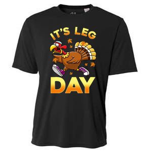 It's Leg Day Funny Exercise Workout Thanksgiving Turkey Cooling Performance Crew T-Shirt