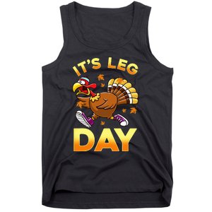 It's Leg Day Funny Exercise Workout Thanksgiving Turkey Tank Top