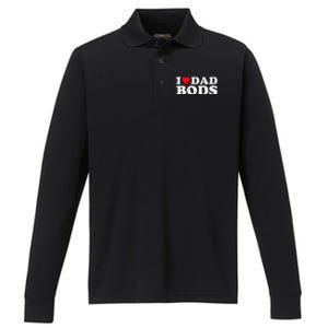 I Love Dad Bods Performance Long Sleeve Polo