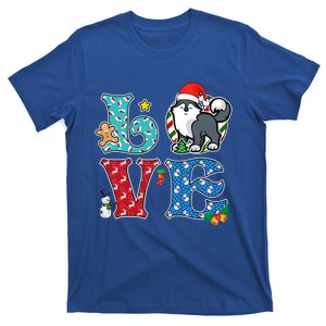 I Love Dog Husky Christmas Gift T-Shirt