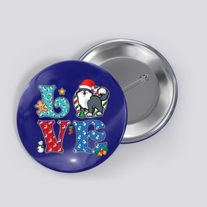 I Love Dog Husky Christmas Gift Button