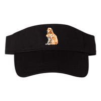 I Love Dad Patriotic Golden Retriever Canine Dog Lover Valucap Bio-Washed Visor