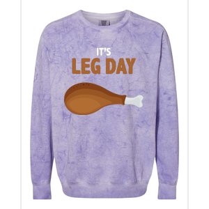 It's Leg Day Funny Turkey Colorblast Crewneck Sweatshirt