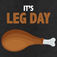 It's Leg Day Funny Turkey 7 Panel Mesh Trucker Snapback Hat