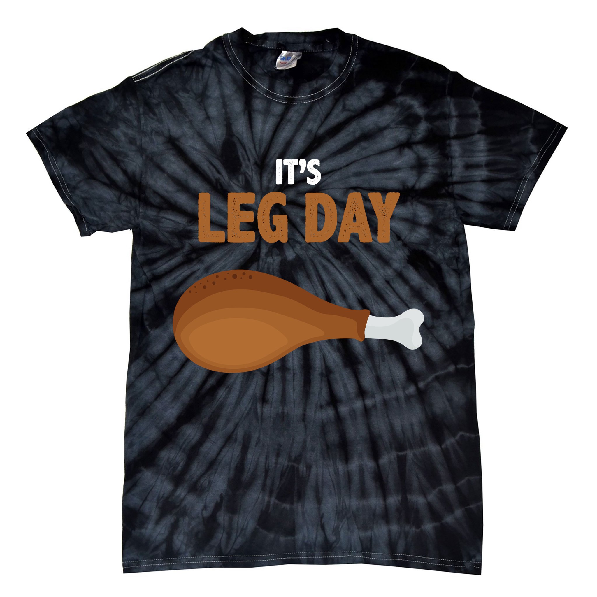 It's Leg Day Funny Turkey Tie-Dye T-Shirt