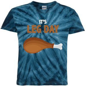 It's Leg Day Funny Turkey Kids Tie-Dye T-Shirt