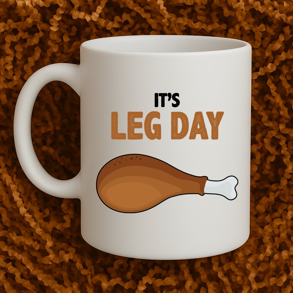 It's Leg Day Funny Turkey Mug