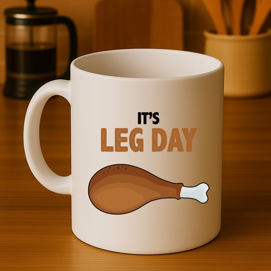 It's Leg Day Funny Turkey Mug