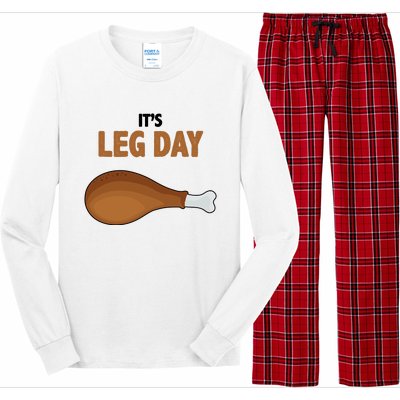 It's Leg Day Funny Turkey Long Sleeve Pajama Set