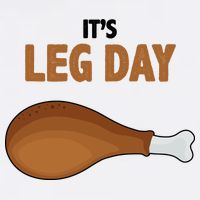 It's Leg Day Funny Turkey Flat Bill Trucker Hat