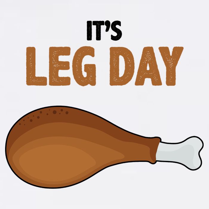 It's Leg Day Funny Turkey Flat Bill Trucker Hat