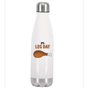 It's Leg Day Funny Turkey Stainless Steel Insulated Water Bottle