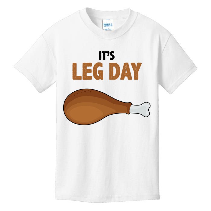 It's Leg Day Funny Turkey Kids T-Shirt