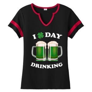 I Love Day Drinking St Patrick's Day Party Ladies Halftime Notch Neck Tee