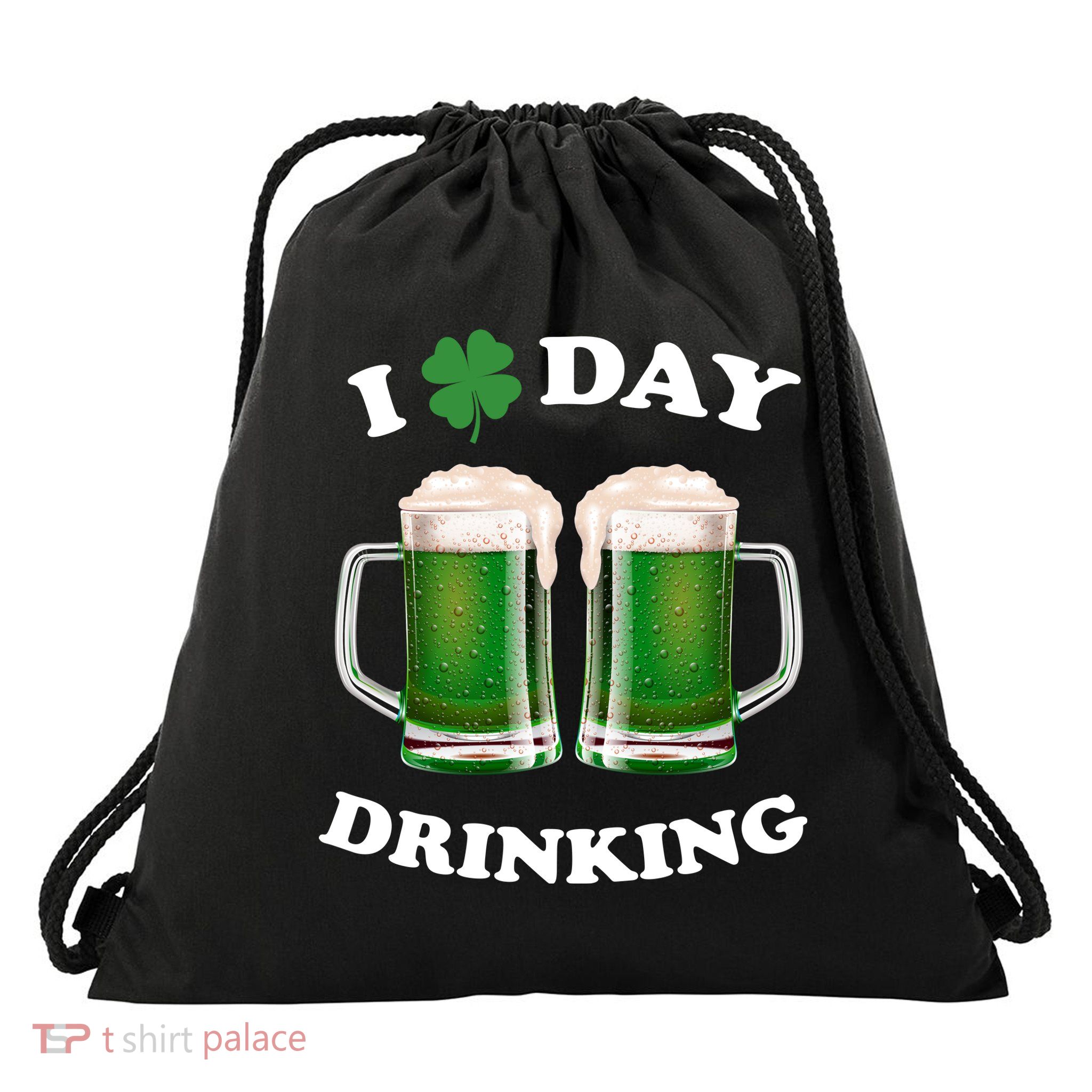 I Love Day Drinking St Patrick's Day Party Drawstring Bag