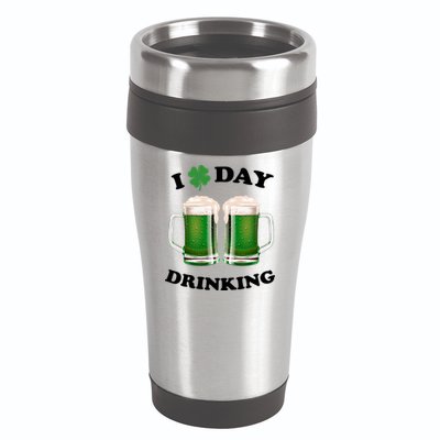 I Love Day Drinking St Patrick's Day Party 16oz Travel Tumbler
