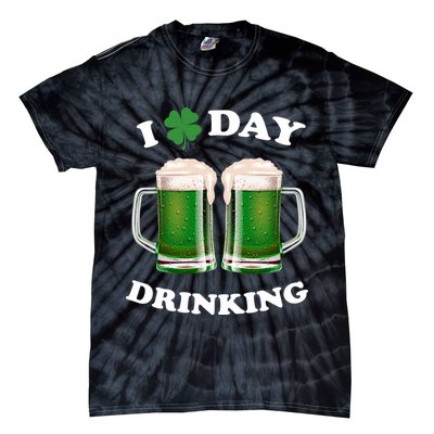 I Love Day Drinking St Patrick's Day Party Tie-Dye T-Shirt