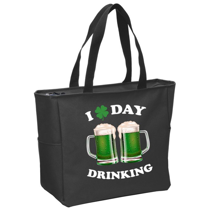 I Love Day Drinking St Patrick's Day Party Zip Tote Bag
