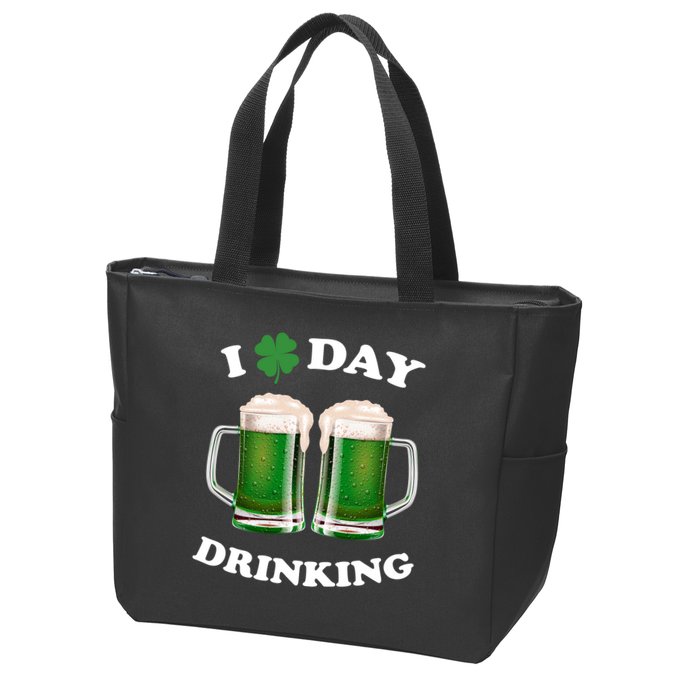 I Love Day Drinking St Patrick's Day Party Zip Tote Bag