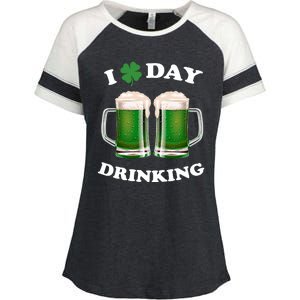 I Love Day Drinking St Patrick's Day Party Enza Ladies Jersey Colorblock Tee