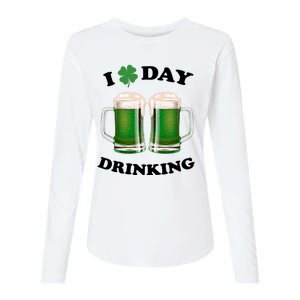 I Love Day Drinking St Patrick's Day Party Womens Cotton Relaxed Long Sleeve T-Shirt