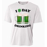 I Love Day Drinking St Patrick's Day Party Cooling Performance Crew T-Shirt