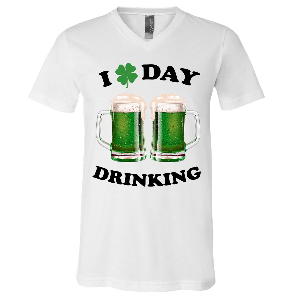 I Love Day Drinking St Patrick's Day Party V-Neck T-Shirt