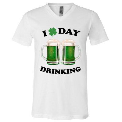 I Love Day Drinking St Patrick's Day Party V-Neck T-Shirt