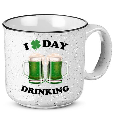 I Love Day Drinking St Patrick's Day Party 15oz Campfire Ceramic Mug