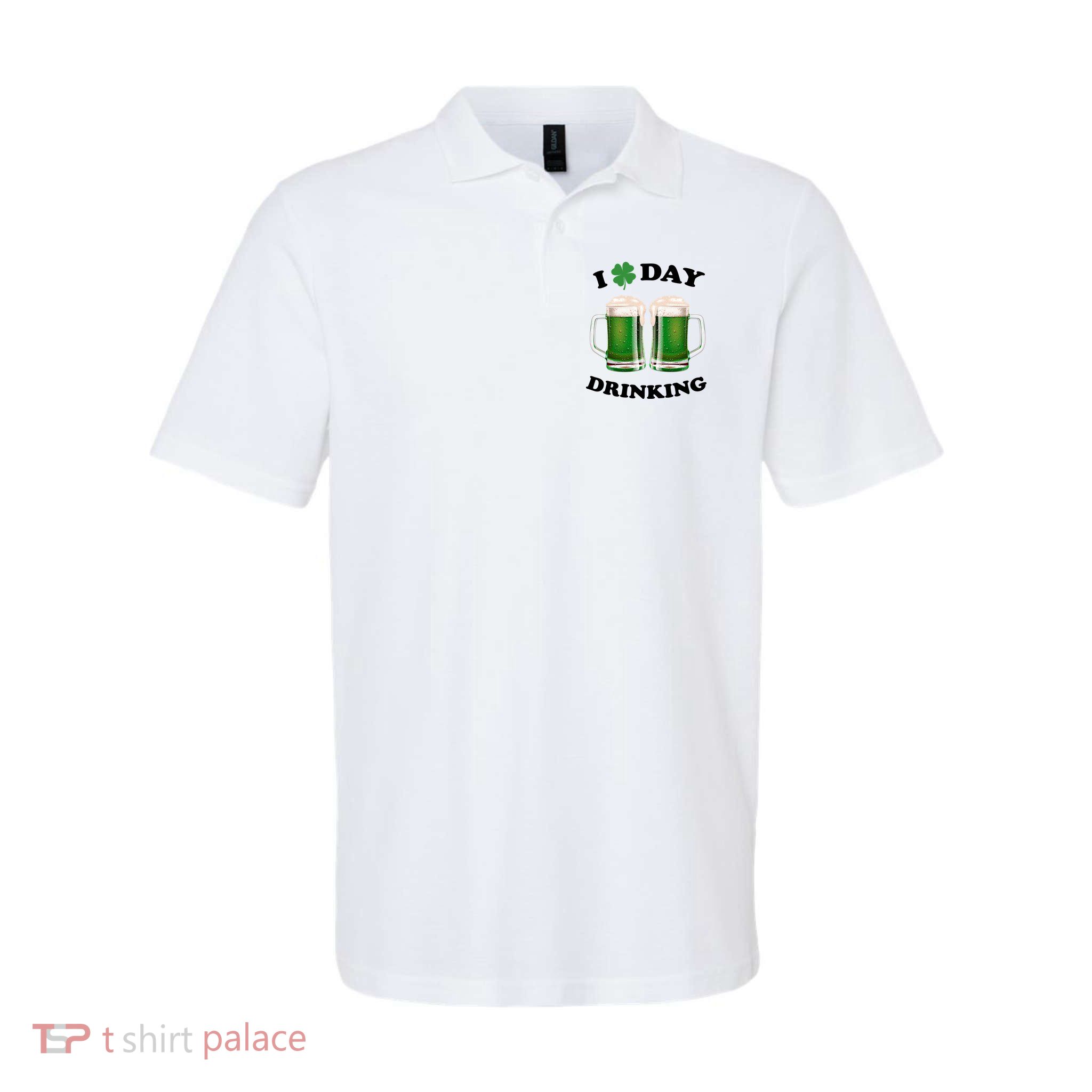 I Love Day Drinking St Patrick's Day Party Polo