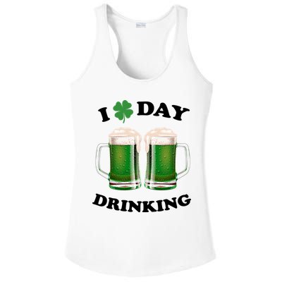 I Love Day Drinking St Patrick's Day Party Ladies PosiCharge Competitor Racerback Tank