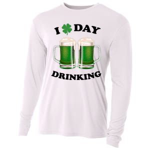 I Love Day Drinking St Patrick's Day Party Cooling Performance Long Sleeve Crew