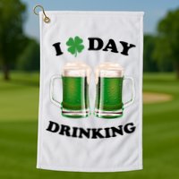 I Love Day Drinking St Patrick's Day Party Golf Towel