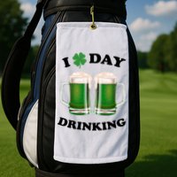 I Love Day Drinking St Patrick's Day Party Golf Towel