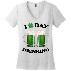 I Love Day Drinking St Patrick's Day Party Women's V-Neck T-Shirt