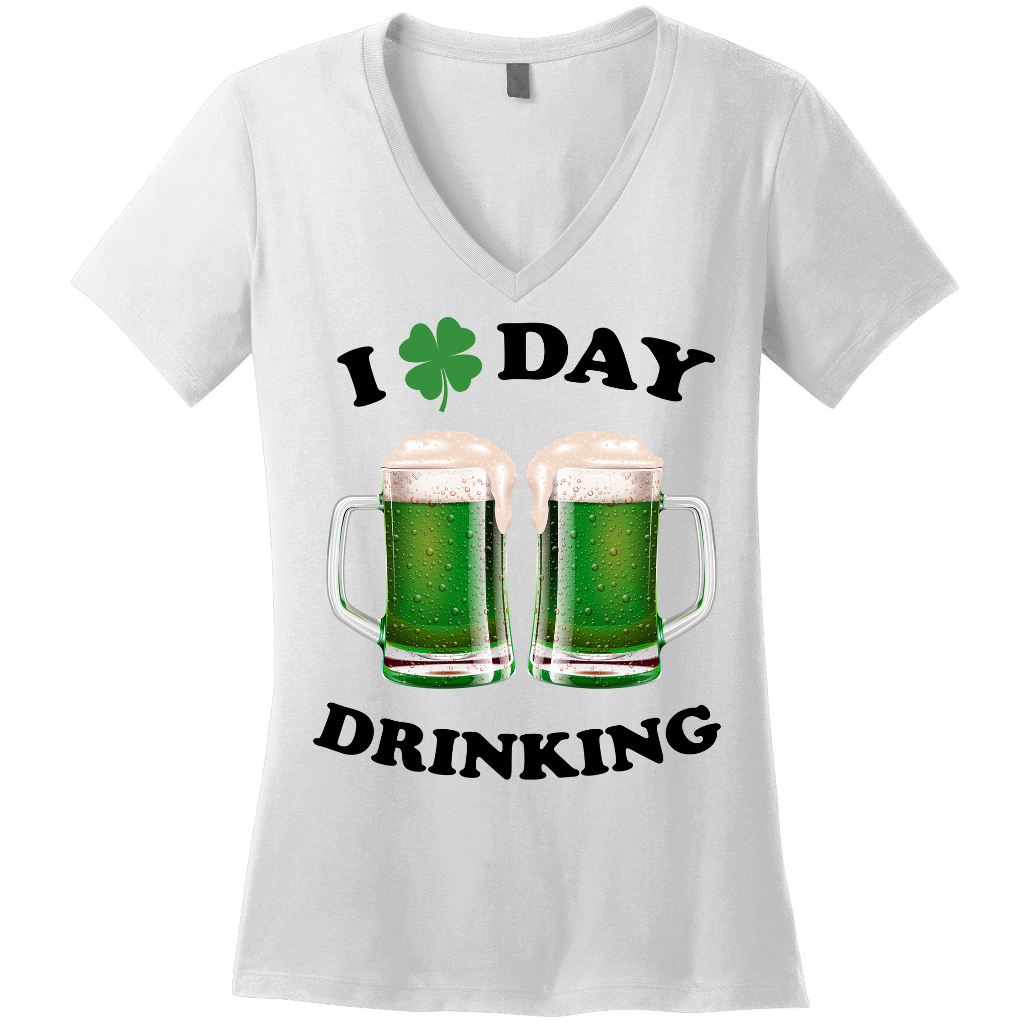 I Love Day Drinking St Patrick's Day Party Women's V-Neck T-Shirt