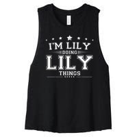 Im Lily Doing Lily Things Women's Racerback Cropped Tank