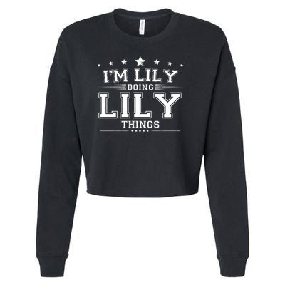 Im Lily Doing Lily Things Cropped Pullover Crew