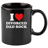 I Love Divorced Dad Rock Joke 11oz C Handle Ceramic Mug